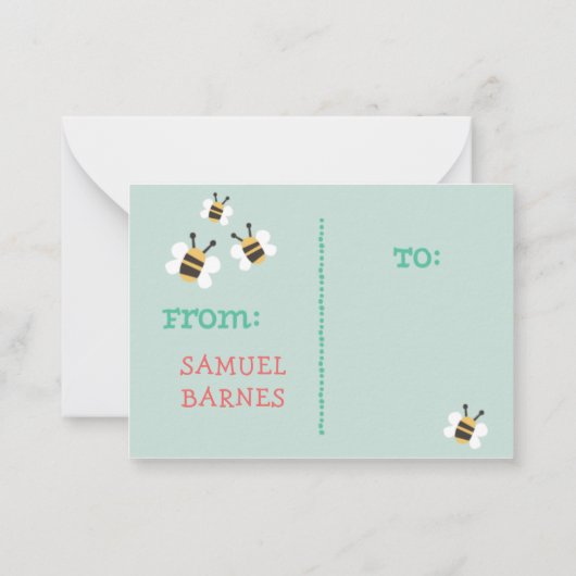 BEE MINE MITTEILUNGSKARTE (Rückseite)