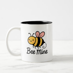 Bee Mine Niedliches Vintages Couple Design Zweifarbige Tasse