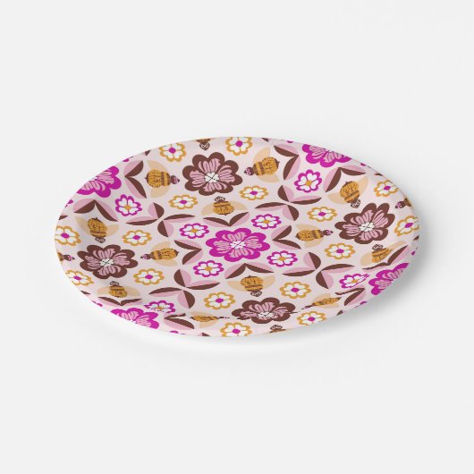 Bee Mine Pappteller (Schrägansicht)