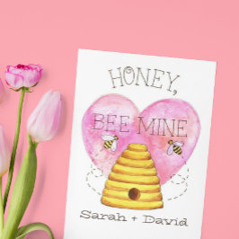 Bee Mine Personalisiert Valentine's Day Card Feiertagskarte