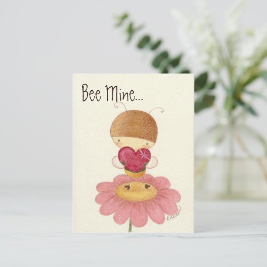 Bee Mine Postcard Postkarte (Stehend Vorderseite)