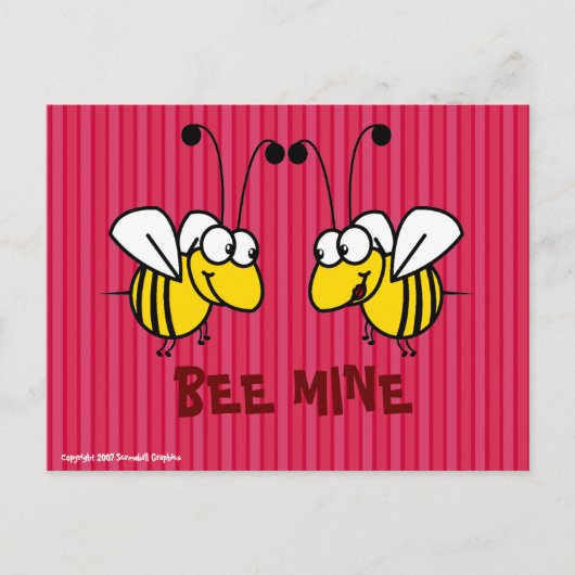 Bee Mine Postcard Postkarte (Vorderseite)