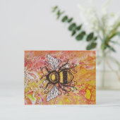 'Bee Mine'-Postkarte Postkarte (Stehend Vorderseite)