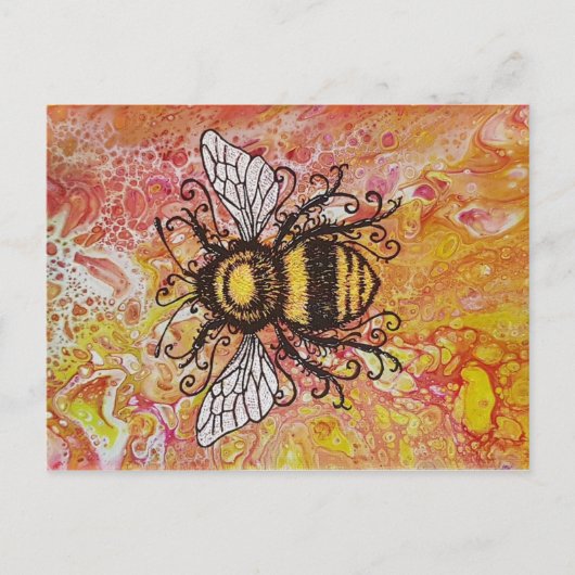 'Bee Mine'-Postkarte Postkarte (Vorderseite)