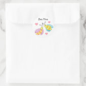 Bee Mine Runder Aufkleber (Tasche)