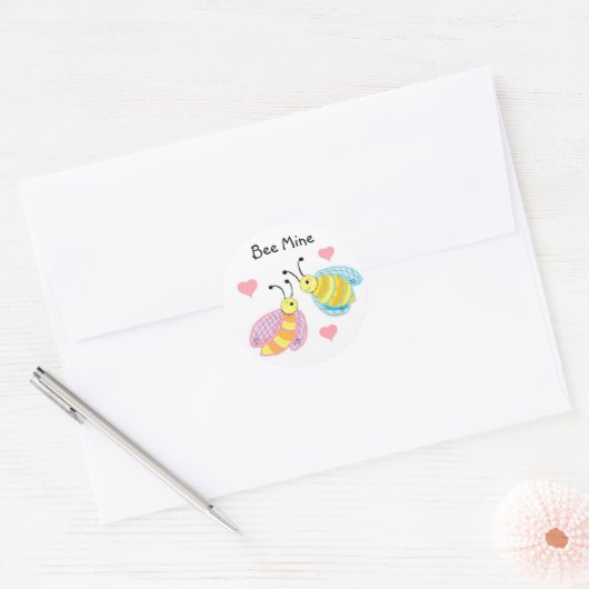 Bee Mine Runder Aufkleber (Umschlag)