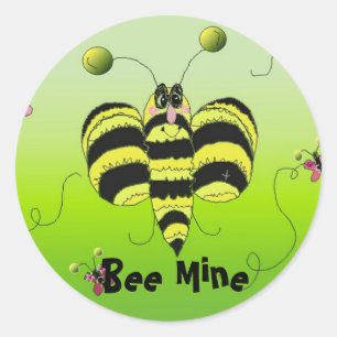 Bee Mine Runder Aufkleber