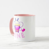 BEE MINE - SEI MEIN FUNNY VALENTINE TAG TASSE (Vorderseite Links)