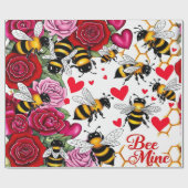 Bee Mine Sweet Honeycomb Blooms Geschenkpapier (Flach)