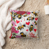 Bee Mine Sweet Honeycomb Blooms Kissen (Decke)