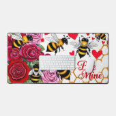 Bee Mine Sweet Honeycomb Blooms Schreibtischunterlage (Tastatur & Maus)
