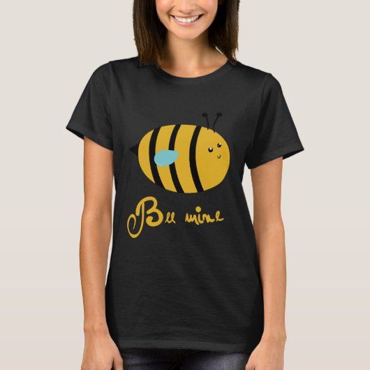 Bee Mine Valenties Day Bees Apparel Girls Boys T-Shirt (Vorderseite)