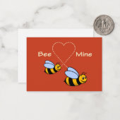 Bee Mine Valentine Card Mitteilungskarte (Vorderseite/Rückseite Beispiel)