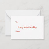 Bee Mine Valentine Card Mitteilungskarte (Rückseite)