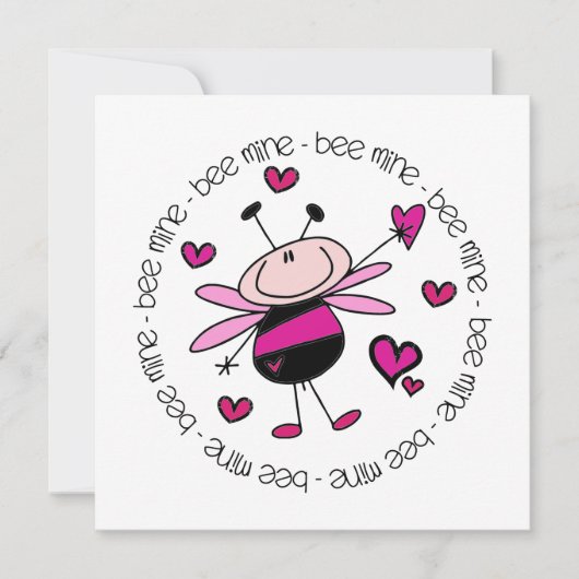 Bee Mine Valentine Feiertagskarte (Vorderseite)