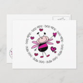 Bee Mine Valentine Feiertagspostkarte (Vorne/Hinten)