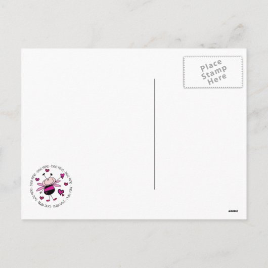 Bee Mine Valentine Feiertagspostkarte (Rückseite)