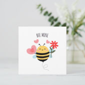 Bee Mine Valentine Flat Card Feiertagskarte (Stehend Vorderseite)