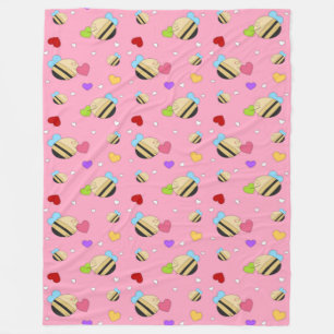 Bee Mine Valentine Fleecedecke