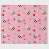 Bee Mine Valentine Geschenkpapier (Flach)