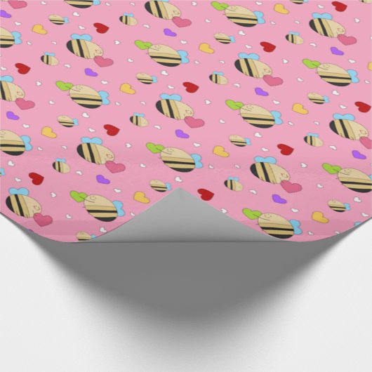 Bee Mine Valentine Geschenkpapier (Ecke)