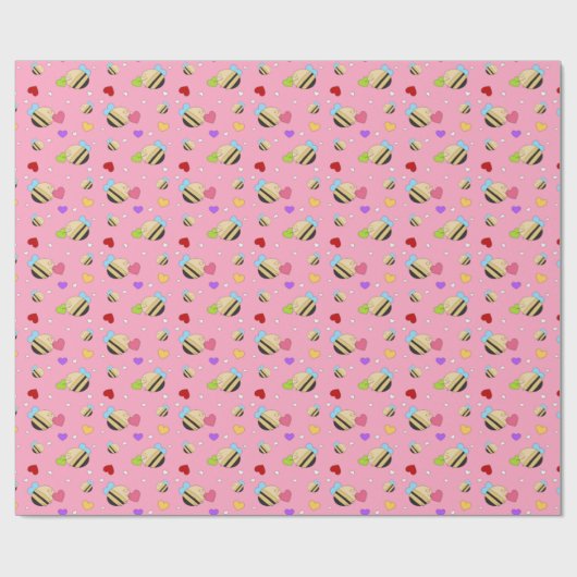 Bee Mine Valentine Geschenkpapier (Flach)