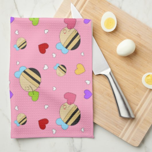 Bee Mine Valentine Handtuch (Viertel Falte)