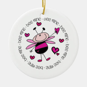 Bee Mine Valentine Keramik Ornament