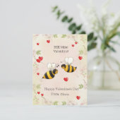 BEE Mine Valentine! Klassenzimmer-Urlaubskarte Feiertagskarte (Stehend Vorderseite)