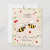 BEE Mine Valentine! Klassenzimmer-Urlaubskarte Feiertagskarte (Vorderseite)