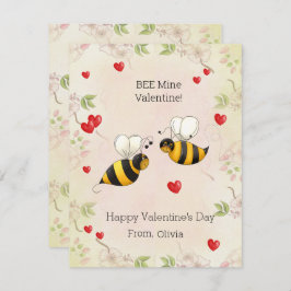 BEE Mine Valentine! Klassenzimmer-Urlaubskarte Feiertagskarte
