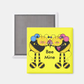 Bee Mine Valentine Magnete Magnet (Vorderseite/Rückseite)