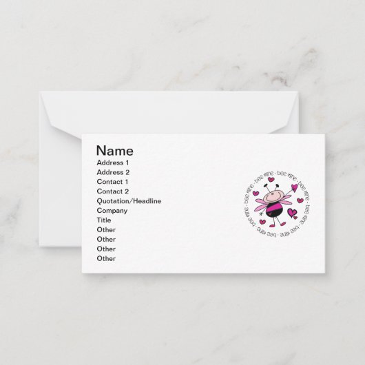 Bee Mine Valentine Mitteilungskarte (Vorderseite)