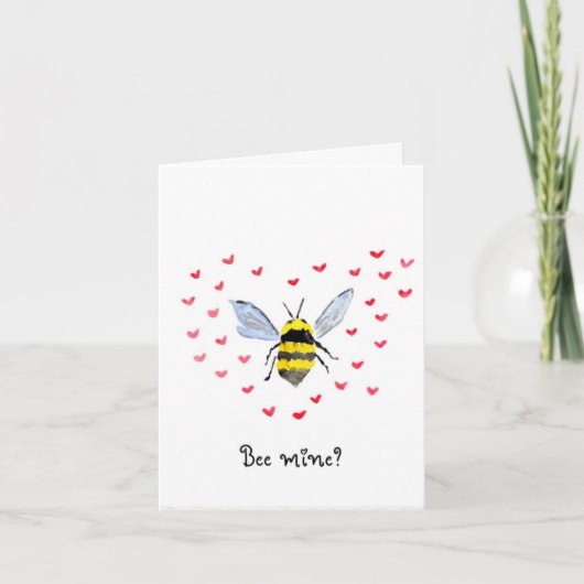 Bee Mine? Valentine's Day Card Dankeskarte (Vorderseite)
