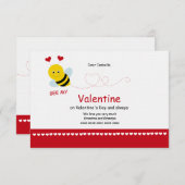 Bee Mine Valentine's Day Card Einladung (Vorne/Hinten)