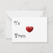 Bee Mine Valentine's Day Card Mitteilungskarte (Rückseite)