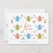 Bee Mine Valentine's Day Feiertagskarte (Vorderseite)