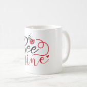 Bee Mine Valentine's Day Liebe Herzromantisch Kaffeetasse (VorderseiteRechts)