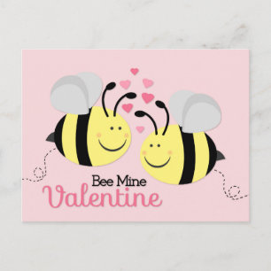 Bee Mine Valentine's Day Postcard Feiertagspostkarte