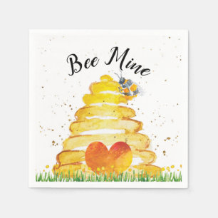 Bee Mine Valentine's Day Serviette