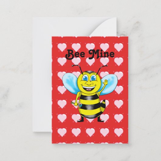 Bee Mine Valentinins Grüße Mitteilungskarte (Vorderseite)