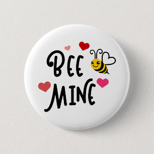Bee_Mine Valentinstag Button