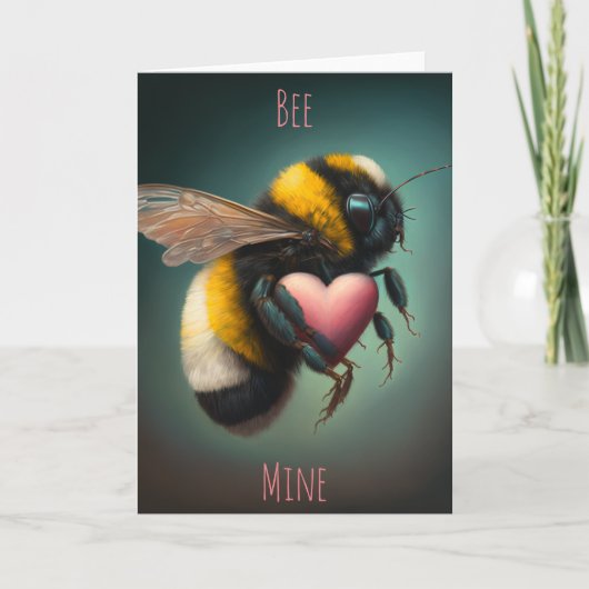 Bee Mine Valentinstag Card Karte (Vorderseite)