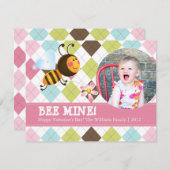Bee Mine | Valentinstag Feiertagskarte (Vorne/Hinten)