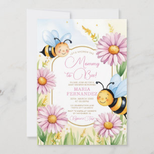 Bee Mommy to Bee Baby Dusche Pink Sonnenblumen Einladung