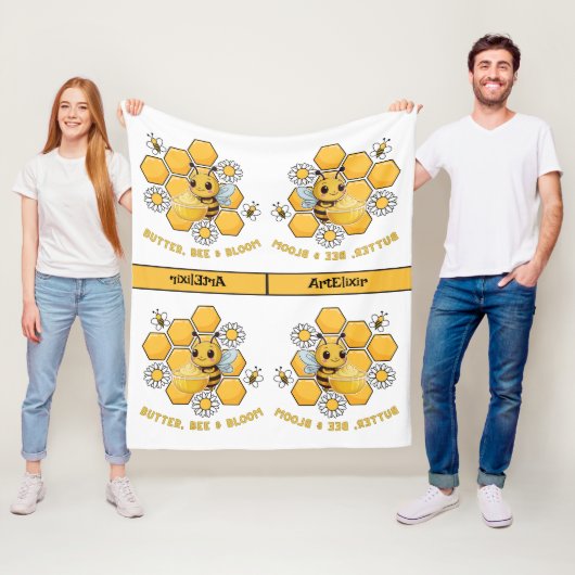Bee-Muster umgekehrt Fleecedecke (Beispiel)