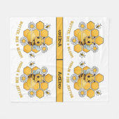 Bee-Muster umgekehrt Fleecedecke (Vorderseite (Horizontal))