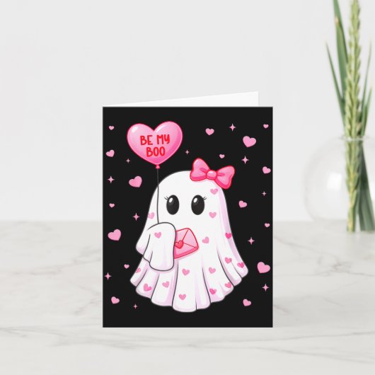 Bee My Boo Heart Boo Ghost Valentine Outfit Women Karte (Vorderseite)