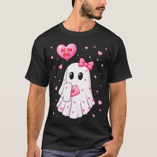 Bee My Boo Heart Boo Ghost Valentine Outfit Women T-Shirt (Vorderseite)