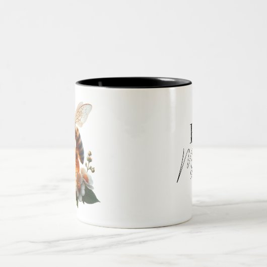 Bee My Honey | Süßes romantisches Geschenk Zweifarbige Tasse (Mittel)